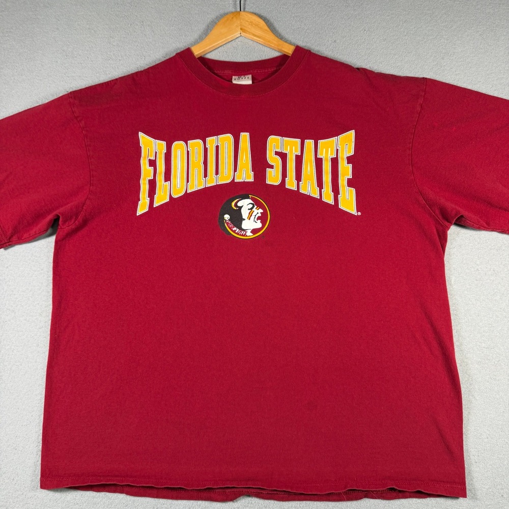 M.J. Soffe Florida‎ State Seminoles T-Shirt Mens 2XL Garnet Red Cotton USA Made